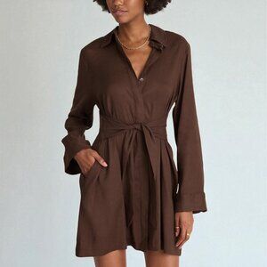 Madewell Tie-Front Shirtdress Size 00